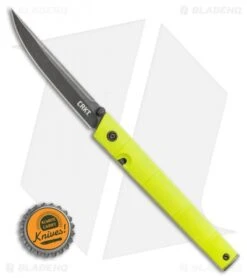 CRKT CEO Bamboo Liner Lock Knife GRN (3.1" Black Stonewash) 7096YGK -Crkt CRKT CEO Bamboo Liner Lock Knife GRN 3.1in Black Stonewash 7096YGK BHQ 115252 LS Bottlecap