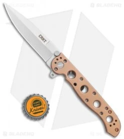CRKT Carson M16-03BS Frame Lock Knife Bronze Stainless Steel (3.6" Satin) -Crkt CRKT Carson M16 03BS FL SS Satin BHQ 119388 jr bottlecap