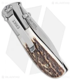 CRKT Carson M4-02 Stag Spring Assisted Knife (3.25" Satin) M4-02S -Crkt CRKT Carson M4 02S Stag SA Satin BHQ 7036 jr side