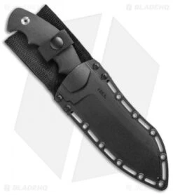CRKT Catchall Fixed Blade Knife Rubberized GRN (5.5" Satin) -Crkt CRKT Catchall Fixed Blade Black Satin BHQ 138973 jr sheath