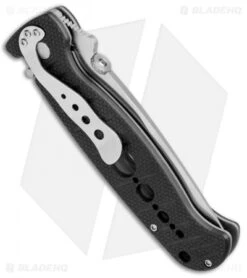CRKT Crawford Falcon Liner Lock Knife Black Zytel (3.875" Satin Serr) 6243 -Crkt CRKT Crawford Falcon LL Black Zytel Satin Serr 6243 BHQ 75700 jr side