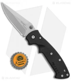 CRKT Crawford Kasper Liner Lock Knife Black Zytel (3.1" Bead Blast) 6772 -Crkt CRKT Crawford Kasper LL Black Zytel BB 6772 BHQ 87021 jr bottlecap