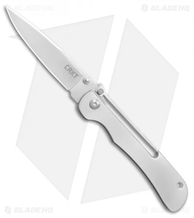CRKT Crawford Offbeat Lockback Knife Stainless Steel (3.52" Satin) 7730 3 CRKT Crawford Offbeat Lockback Knife Stainless Steel (3.52" Satin) 7730