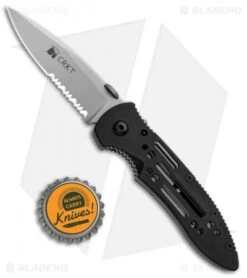 CRKT Crawford Point Guard Liner Lock Knife (3.5" Bead Blast Serr) 6762 -Crkt CRKT Crawford PG LL BB Serr 6762 BHQ 87727 jr bottlecap