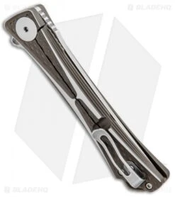 CRKT Crossbones Limited Edition Liner Lock Knife Ti (3.5" Satin M390) 7531 -Crkt CRKT Crossbones Limited Edition LL Ti Satin 7531 BHQ 97577 jr side