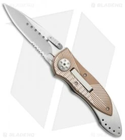 CRKT Elishewitz E-Lock Folding Knife Bronze (3.9" Satin Serr) 7333