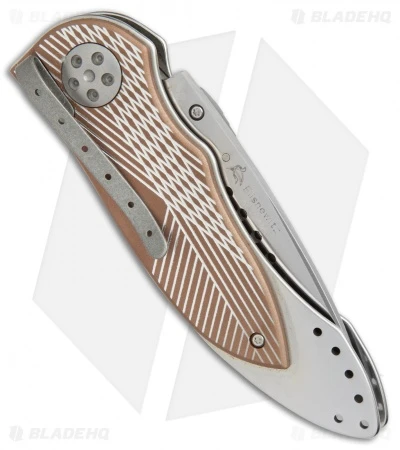 CRKT Elishewitz E-Lock Folding Knife Bronze (3.9" Satin Serr) 7333 5 CRKT Elishewitz E-Lock Folding Knife Bronze (3.9" Satin Serr) 7333 - Image 3