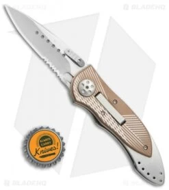 CRKT Elishewitz E-Lock Folding Knife Bronze (3.9" Satin Serr) 7333 9 CRKT Elishewitz E-Lock Folding Knife Bronze (3.9" Satin Serr) 7333 -Crkt CRKT Elishewitz E Lock bronze satin serr 7333 BHQ 0477 er size