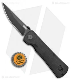 CRKT Folding Hissatsu Spring Assisted Knife (3.875" Black) 2903 -Crkt CRKT Folding Hissatsu SA Black 2903 BHQ 1948 jr bottlecap