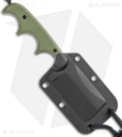CRKT Folts Desert Warrior Minimalist Cleaver Neck Knife (2.1" Copper D2) -Crkt CRKT Folts Minimalist Cleaver Neck Knife OD Green G 10 Copper BHQ 114000 jr sheath