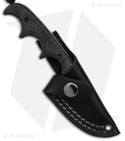 CRKT Folts Minimalist Drop Point Neck Knife Black (2" Satin 154CM) -Crkt CRKT Folts minimalist DP Neck Knife Black Resin Infused Fiber 2in Satin BHQ 176875 td sheath