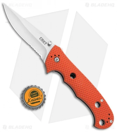 CRKT Hammond Cruiser LAWKS Liner Lock Knife Orange (3.75" Satin Serr) 7914OR 6 CRKT Hammond Cruiser LAWKS Liner Lock Knife Orange (3.75" Satin Serr) 7914OR - Image 4