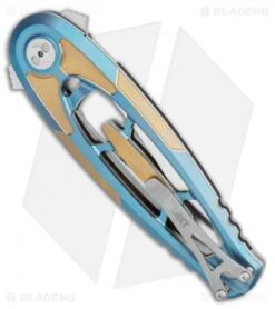 CRKT Hirin Liner Lock Knife Titanium (3.5" Satin M390) 5042 -Crkt CRKT Hirin Frame Lock Knife 3.5in Satin 5042 BHQ 113913 LS Side