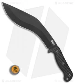 CRKT Johnson KUK Tactical Kukri Fixed Blade Knife (10.56" Black) 2742 -Crkt CRKT Johnson KUK Tactical Kukri black BHQ 76695 er bottlecap