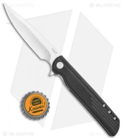 CRKT LCK + Spring Assisted Liner Lock Knife Black GRN (3.3" Satin) 3801 -Crkt CRKT LCK SA LL Black GRN Satin BHQ 76853 jr bottlecap
