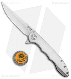 CRKT Lerch Up & At 'Em Flipper Knife Stainless Steel (3.62" Satin) 7076 -Crkt CRKT Lerch Up and At Em SS Satin 7076 BHQ 92318 jr bottlecap