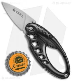 CRKT Lumabiner Liner Lock Knife W/ L.E.D Light (1.6" Bead Blast) -Crkt CRKT Lumabiner LED Light BB 9080 BHQ 68535 jr bottlecap