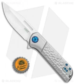 CRKT Mah Lanny Spring Assisted Liner Lock Knife Aluminum (3.2" Satin) 6525 -Crkt CRKT Mah Lanny SA LL Aluminum Satin 6525 BHQ 119355 jr bottlecap