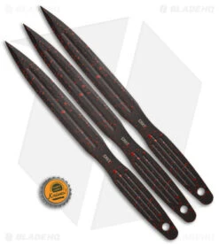 CRKT Onion Throwing Knives 3-Piece Set Black (6.25" Black/Red) -Crkt CRKT Onion Throwing Knives 3 Piece Set Black BHQ 178672 jr bottlecap