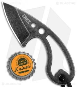 CRKT Owlet Fixed Blade Neck Knife Skeletonized (2.125" Black Stonewash) 2716 -Crkt CRKT Owlet Neck Skeletonized Black SW 2716 BHQ 103912 jr bottlecap