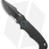CRKT PSD Liner Lock Spring Assisted Knife Black G-10 / CF (3.6" Black Serr) -Crkt CRKT PSD CF G 10 Base LL DP Black BHQ 138951 jr
