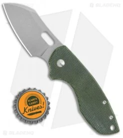 CRKT Pilar Exclusive Frame Lock Knife Green Micarta (2.4" Stonewash D2) -Crkt CRKT Pilar FL Green Micarta SW D2 BHQ 113628 jr bottlecap