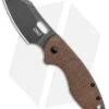 CRKT Pilar Frame Lock Knife Brown Linen Micarta BHQ Exclusive (2.4" Smokewash) -Crkt CRKT Pilar FL Linen Micarta Smokewash BHQ 113629 jr