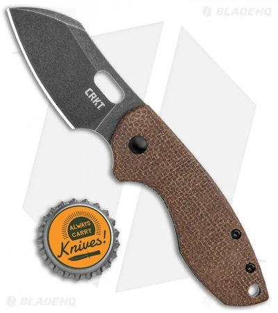 CRKT Pilar Frame Lock Knife Brown Linen Micarta BHQ Exclusive (2.4" Smokewash) 6 CRKT Pilar Frame Lock Knife Brown Linen Micarta BHQ Exclusive (2.4" Smokewash) - Image 4