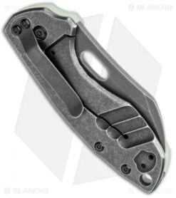 CRKT Pilar Frame Lock Knife Natural G-10 BHQ Exclusive (2.4" Black SW D2) -Crkt CRKT Pilar FL Natural G 10 Smokewash BHQ 113631 jr side