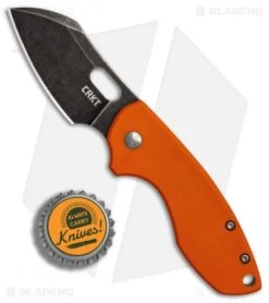 CRKT Pilar Frame Lock Knife Orange G-10 (2.4" Black SW) 5311GKG -Crkt CRKT Pilar Orange G10 Acid SW BHQ 84147 er bottlecap