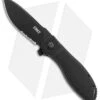 CRKT Prowess Drop Point Liner Lock Flipper Knife (3.36" Black Serr) K290KKS -Crkt CRKT Prowess DP black serr K290KXP BHQ 71239 er