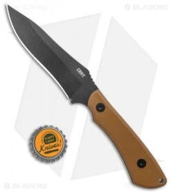 CRKT Ramadi Fixed Blade Knife Coyote G-10 (4.4" Black) -Crkt CRKT Ramadi Fixed Blade Coyote G 10 Handle Black BHQ 138977 jr bottlecap