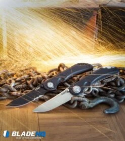 CRKT Seismic Deadbolt Lock Knife Black G-10 (4" Black Serr) 5401K -Crkt CRKT Seismic Deadbolt Lock Knife Black G 10 Satin 5401 BHQ 92270 kp sparks web 1