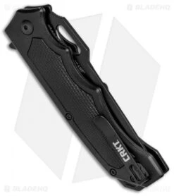 CRKT Septimo "Forged By War" Liner Lock Knife Black (3.62" Black) 7050 -Crkt CRKT Septimo Forged By War LL Black Black 7050 BHQ 71243 jr side