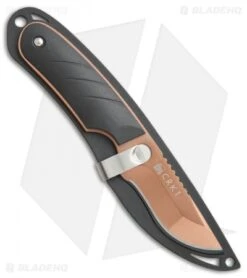 CRKT Side Hawg 2 Fixed Blade Neck Knife W/ Pivot Sheath (2.25" Bronze) 2404BR -Crkt CRKT Side Hawg 2 neck knife pivot sheath bronze 2404BR BHQ 69071 er spine