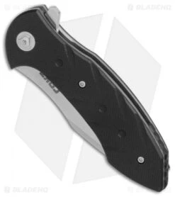 CRKT Ochs Terrestrial Liner Lock Knife Black G-10 (3.3" Satin) 5370 -Crkt CRKT Terrestrial Black G10 satin BHQ 76680 er spine
