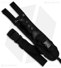 CRKT Ultima Tactical Fixed Blade Knife Black GFN (4.8" Gray Serr) 2125 -Crkt CRKT Ultima Tactical GFN Gray Serr 2125 BHQ 49845 jr sheath