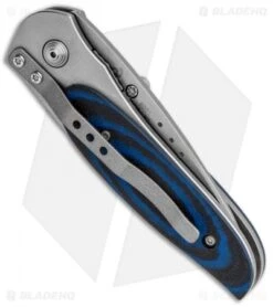 CRKT Viele Mini Wasp Liner Lock Knife Black/Blue G-10 (2.5" Bead Blast) 8001 -Crkt CRKT Viele Mini Wasp LL Black Blue G 10 BB 8001 BHQ 85976 jr side