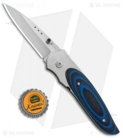 CRKT Viele Wasp Liner Lock Knife Black/Blue G-10 (2.8" Bead Blast) 8002 -Crkt CRKT Viele Wasp LL Black Blue G 10 BB 8002 BHQ 87016 jr bottlecap