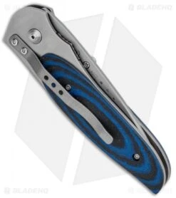 CRKT Viele Wasp Liner Lock Knife Black/Blue G-10 (2.8" Bead Blast) 8002 -Crkt CRKT Viele Wasp LL Black Blue G 10 BB 8002 BHQ 87016 jr side
