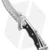 CRKT Graphite Glenn Klecker Liner Lock Knife (3.06" Satin Serr) 5195 -Crkt crkt 5195 klecker graphite serrated