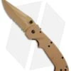 CRKT Crawford Kasper Liner Lock Knife Tan Zytel (3.75" Serr) 6783DZ 2 CRKT Crawford Kasper Liner Lock Knife Tan Zytel (3.75" Serr) 6783DZ -Crkt crkt crawford kasper tan 6783dz