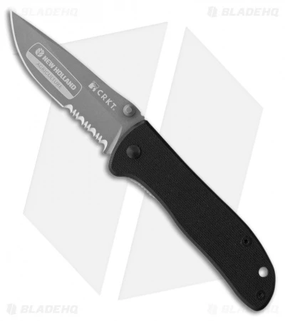 CRKT Drifter New Holland Liner Lock Knife Black G-10 (2.875" Gray Serr) 6460NH 3 CRKT Drifter New Holland Liner Lock Knife Black G-10 (2.875" Gray Serr) 6460NH