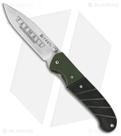 CRKT Ignitor Farmall Spring Assisted Knife Black/Green G-10 (3.38" Satin) 6850NH 3 CRKT Ignitor Farmall Spring Assisted Knife Black/Green G-10 (3.38" Satin) 6850NH