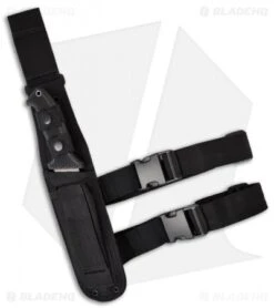 CRKT M60-16NK SOTFB Large Fixed Blade Tanto Knife (6.13" Black Serr) -Crkt crkt m60 16nk softb black sheath